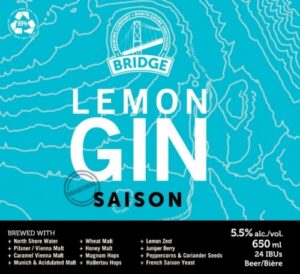 Bridge Brewing - Lemon Gin Saison Tall Can 4x 473ml
